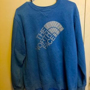 Blue north face sweater